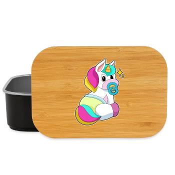 Tétine Licorne - Boîte à goûter - noir - Devant