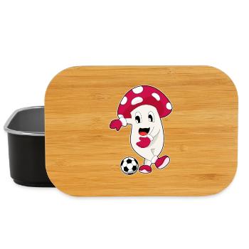 Mushroom Soccer Player Soccer - Lunch Box - black - Front