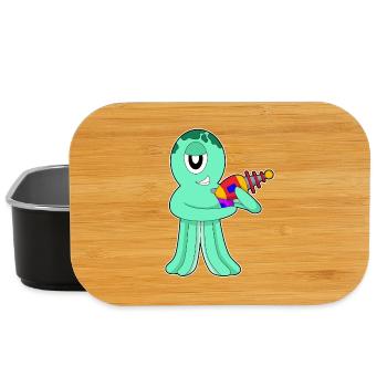 Extraterrestre pieuvre - Boîte à goûter - noir - Devant
