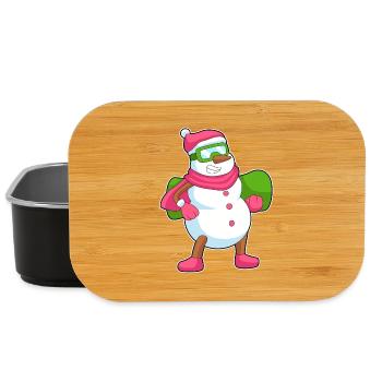 Snowman Snowboardeur Snowboard - Boîte à goûter - noir - Devant