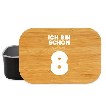 8 Geburtstag - 8 Jahre mit Krone - Lunch Box - Schwarz - Vorne