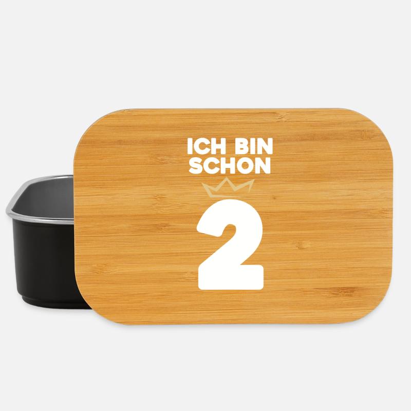 2 Geburtstag - 2 Jahre mit Krone - Lunch Box - Schwarz