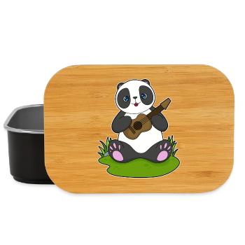 Panda Musician Guitar Music - Lunch Box - black - Front
