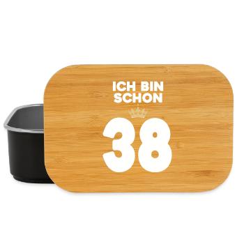 34. Geburtstag Geschenk - 34 Jahre mit Krone - Lunch Box - Schwarz - Vorne