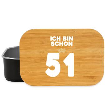 51. Geburtstag Geschenk - 51 Jahre mit Krone - Lunch Box - Schwarz - Vorne