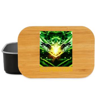 Motif d’illumination verte - Boîte à goûter - noir - Devant