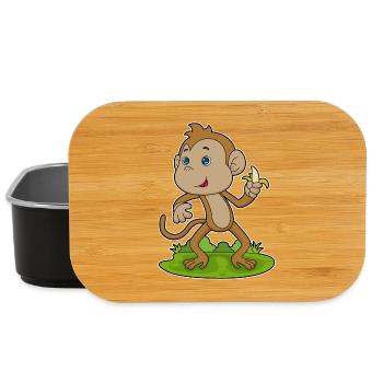 Affe Banane - Lunch Box - Schwarz - Vorne