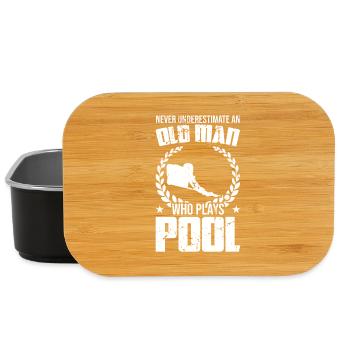 Funny billiard grandpa - Lunch Box - black - Front