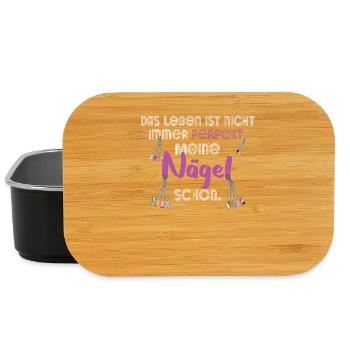 Das Leben Ist Nicht Immer Perfekt Nageldesignerin - Lunch Box - Schwarz - Vorne