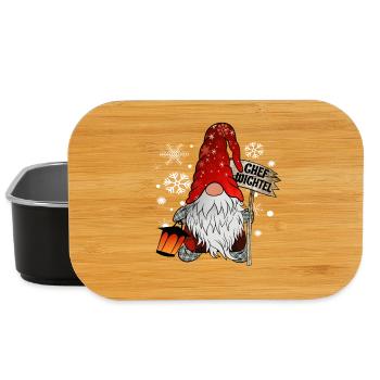 Chef Wichtel mit Schneeflocken Christmas Gnome - Lunch Box - Schwarz - Vorne