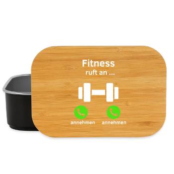 Fitness ruft an - annehmen oder annehmen? - Lunch Box - Schwarz - Vorne