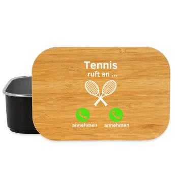 Tennis ruft an - annehmen oder annehmen? - Lunch Box - Schwarz - Vorne