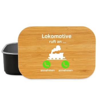 Lokomotive ruft an - annehmen oder annehmen? - Lunch Box - Schwarz - Vorne