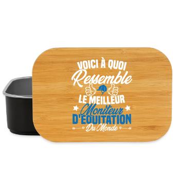 Le meilleur moniteur d'équitation du monde - Boîte à goûter - noir - Devant