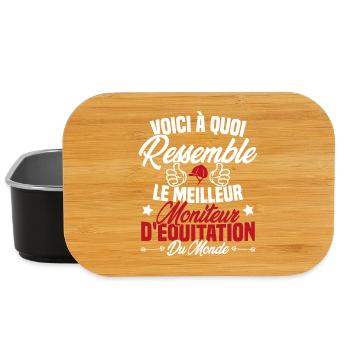 Le meilleur moniteur d'équitation du monde - Boîte à goûter - noir - Devant