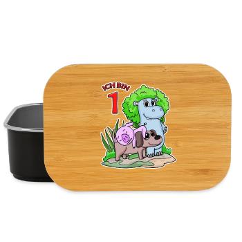 1. Geburtstag Niedliche Tiere 1 Jahr alt - Lunch Box - Schwarz - Vorne