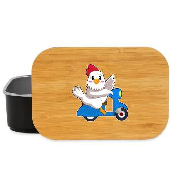 Huhn Motorroller - Lunch Box - Schwarz - Vorne
