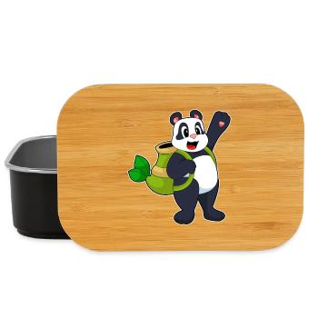 Panda Schüler Rucksack Schule - Lunch Box - Schwarz - Vorne