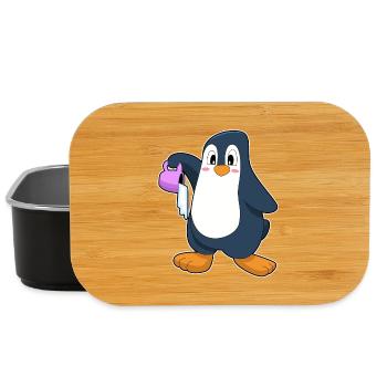 Pinguin Eiskaffee - Lunch Box - Schwarz - Vorne