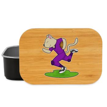 Katze American Football Sport - Lunch Box - Schwarz - Vorne