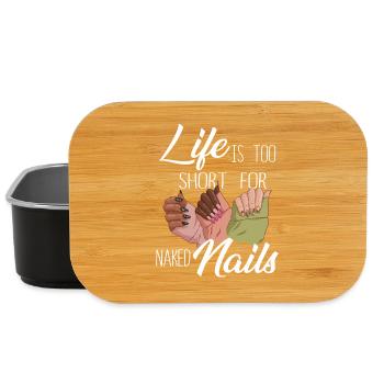 Das Leben Ist Zu Kurz Für Nackte Nail Tech - Lunch Box - Schwarz - Vorne