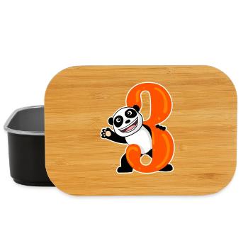 3 years old - 3rd birthday gift - Lunch Box - black - Front