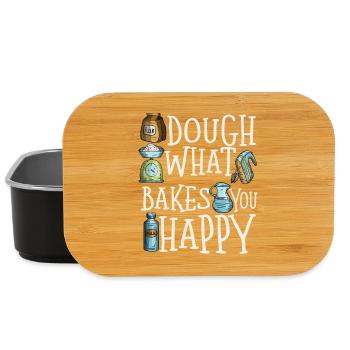 Dough What Bakes You Happy Bäckerei - Lunch Box - Schwarz - Vorne
