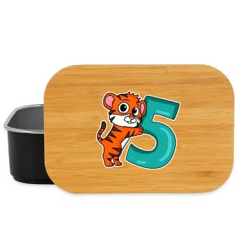 5 ans - 5 ans avec motif animal - Boîte à goûter - noir - Devant
