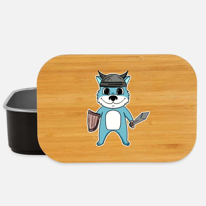 Wikinger Wolf - Lunch Box - Schwarz