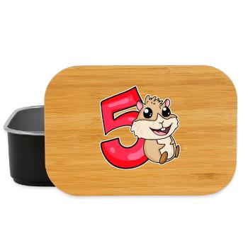 5 ans - 5 ans avec motif animal - Boîte à goûter - noir - Devant