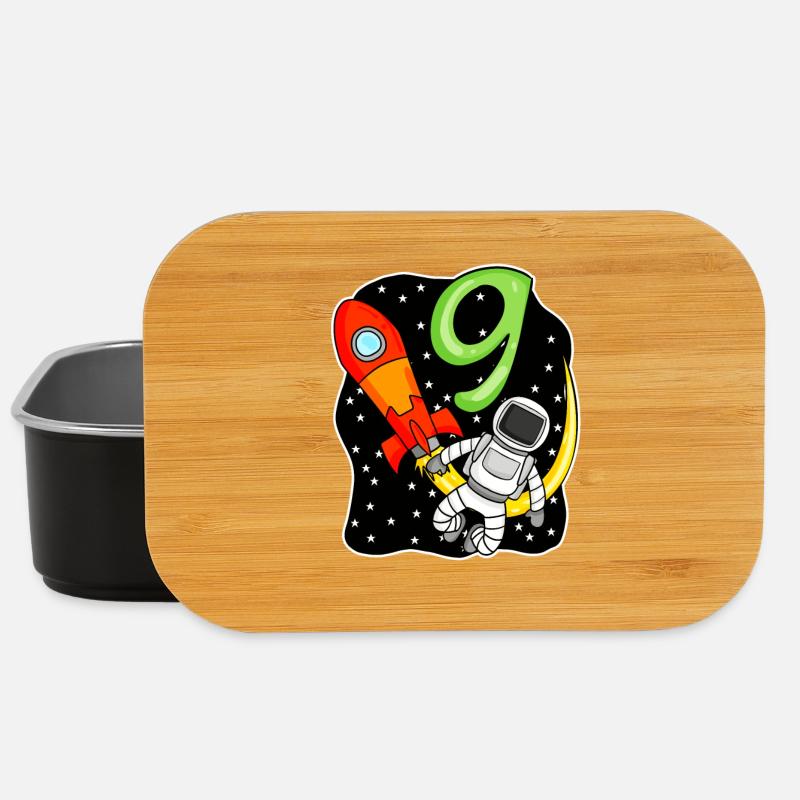 9. Geburtstag - 9 Jahre alt Junge Astronaut - Lunch Box - Schwarz