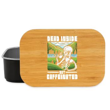 Dead inside but caffeinated - Lunch Box - Schwarz - Vorne