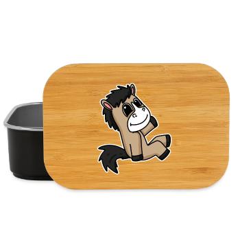 Horse Horses Domestic Horse - Lunch Box - black - Front