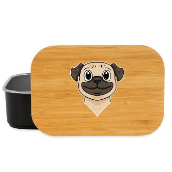 Hund Hunderasse Mops - Lunch Box - Schwarz - Vorne