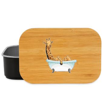 Giraffe Bath Bathtub - Lunch Box - black - Front