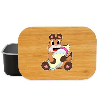 Erdmännchen Babyflasche Milch - Lunch Box - Schwarz - Vorne