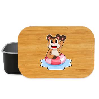 Erdmännchen Schwimmen Schwimmring Sommer - Lunch Box - Schwarz - Vorne