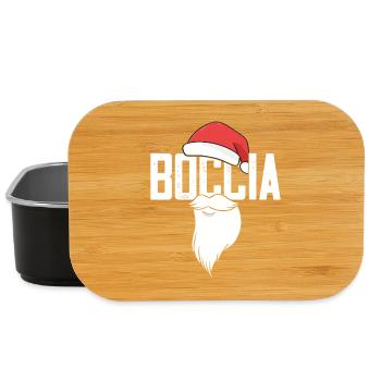 Joueur de boccia Père Noël Boules Boccia - Boîte à goûter - noir - Devant