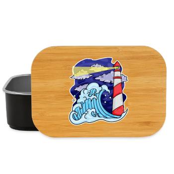 Lighthouse Coast Sea Sea - Lunch Box - black - Front