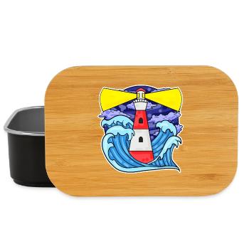 Lighthouse Coast Sea Sea - Lunch Box - black - Front