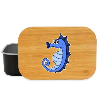Seepferd Blau - Lunch Box - Schwarz - Vorne