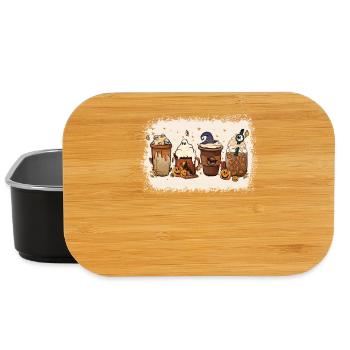 Herbst-heiße-schokolade-tasse Halloween - Lunch Box - Schwarz - Vorne