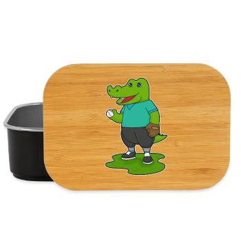 Gant de baseball en crocodile - Boîte à goûter - noir - Devant