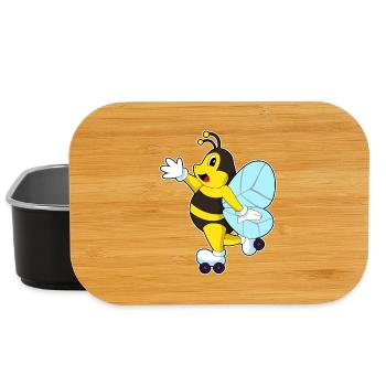Biene Rollschuhfahren Rollschuhe - Lunch Box - Schwarz - Vorne