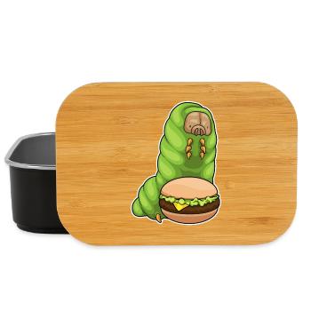 Caterpillar Cheeseburger - Lunch Box - black - Front
