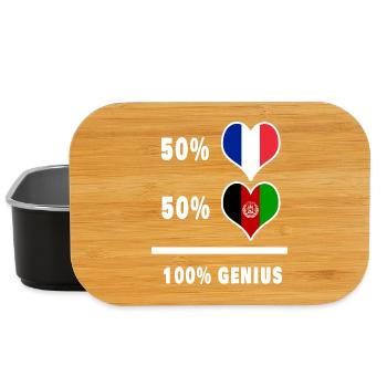 Afghanistan and France 100% genius - Lunch Box - black - Front