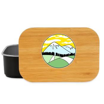 Mountain Mountains Mountain Peaks - Lunch Box - black - Front