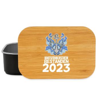 Bootsführerschein 2023 Motorboot Geschenk - Lunch Box - Schwarz - Vorne