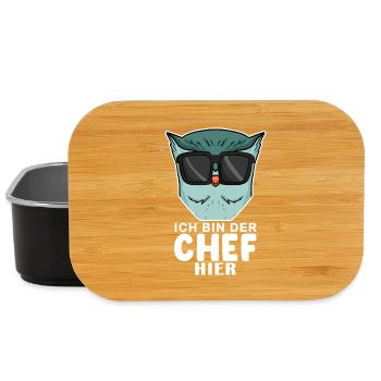 Cool Eule Chef - Lunch Box - Schwarz - Vorne