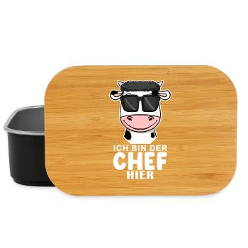 Cool Kuh Chef Spruch - Lunch Box - Schwarz - Vorne